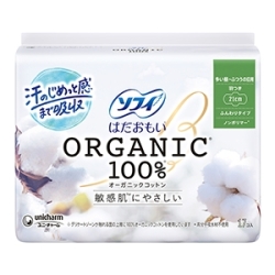 ユニチャーム　ソフィ　はだおもいオーガニック２１０羽つき１７枚