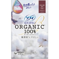 ユニチャーム　ソフィ　はだおもい オーガニックコットン 特に多い昼用 羽つき２４枚