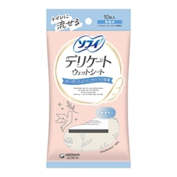 ユニチャーム　ソフィ　デリケートウェットシート無香料　１０枚