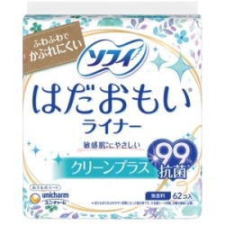 ユニチャーム　ソフィ　はだおもいライナークリーンプラス　６２枚