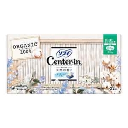 ユニチャーム　ソフィ センターインコンパクト1/2オーガニックサボンの香り多い昼用-ふつうの日用羽付22枚