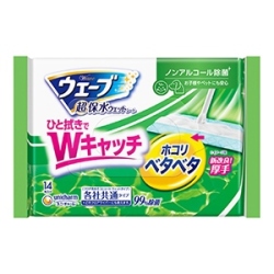 ユニチャーム　ウェーブ　フロア用ウェット　ノンアルコール除菌　１４枚