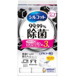 ユニチャーム　シルコット　99.99%除菌ウェットティッシュ 詰替　１２０枚