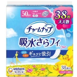 ユニチャーム チャームナップ　吸水さらフィ 中量用　38枚入