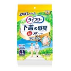 ユニチャーム　ライフリー　超うす型下着感覚パンツＬ　２枚