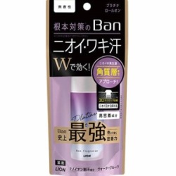 ライオン　バン(Ban)　汗ブロックプラチナロールオン無香性４０ｍｌ