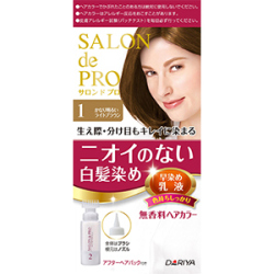 ダリヤ  サロンドプロ　無香料ヘアカラー　早染め乳液（白髪用）１＜かなり明るいライトブラウン＞　1セット