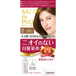 ダリヤ　サロンドプロ　無香料ヘアカラー早染め乳液（白髪用）２より明るいライトブラウン１個