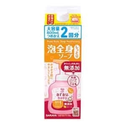 サラヤ アラウベビー 無添加　泡全身ソープ しっとり つめかえ大容量 800ml