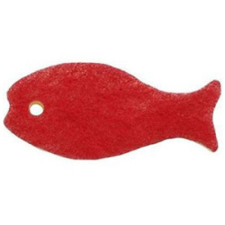 マーナ　おさかなスポンジ ワインレッド　１個