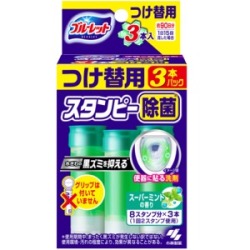 小林製薬  ブルーレットスタンピー除菌効果プラスつけ替用３本　スーパーミント　８４ｇ