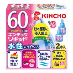大日本除虫菊　水性キンチョウリキッド６０日ローズの香り取替え液 ４５ｍｌ×２本