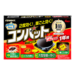 大日本徐虫菊　キンチョー　コンバット　１年用　Ｎ　４個