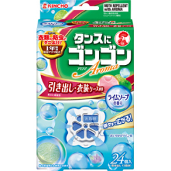 大日本除虫菊　ゴンゴン　アロマ　引き出し用　ライムソープの香り 24個