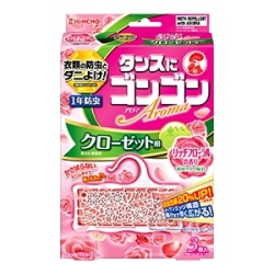 大日本除虫菊　ゴンゴンアロマ クローゼット用N リッチフローラル３個