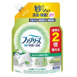 Ｐ＆Ｇ　ファブリーズ W除菌+消臭スプレー 布用ほのかな緑茶の香りつめかえ ２回分６４０ｍｌ