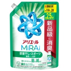 Ｐ＆Ｇ　アリエールミライ 超濃縮 部屋干し＆スポーツつめかえ超ジャンボ８００Ｇ