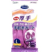 エステー　ファミリー　ビニール　厚手　指手のひら強化　Ｌサイズ　パープル