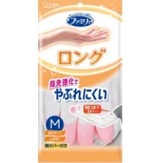 エステー　ファミリー　ビニールうす手ロング指先強化　Ｍピンク１組