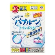 アース製薬　らくハピ いれるだけバブルーン トイレボウル １８０ｇ×３袋入