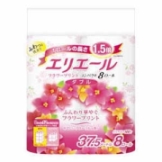 大王製紙　エリエール　フラワープリントティシューコンパクト ８ロール　ダブル