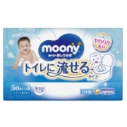 ユニチャーム　ムーニー　おしりふきトイレに流せるタイプつめかえ５０枚×３個入