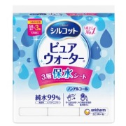 ユニチャーム　シルコット ピュアウォーターウェットティッシュ 詰替 ５８枚×３個