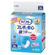 ユニチャーム　ライフリー　ズレずに安心うす型紙パンツ専用尿とりパッド４回　２６枚入