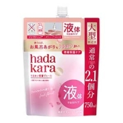 ライオン ハダカラ hadakara 美肌プレミアムモイストボディケアソープ フレッシュフローラルの香り液体タイプつめかえ７５０ｍｌ　