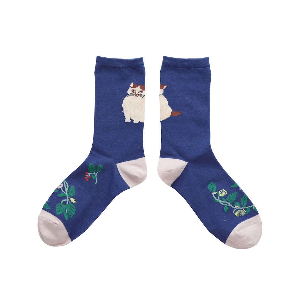 【松尾ミユキ】Back Cat socks Momo