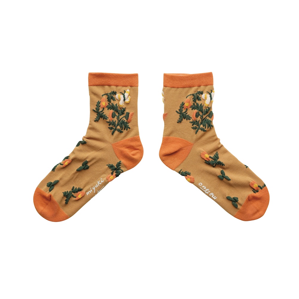 【松尾ミユキ】Float socks Flower BR