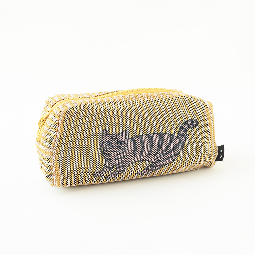 【松尾ミユキ】Stripe Mesh pouch Noisettes