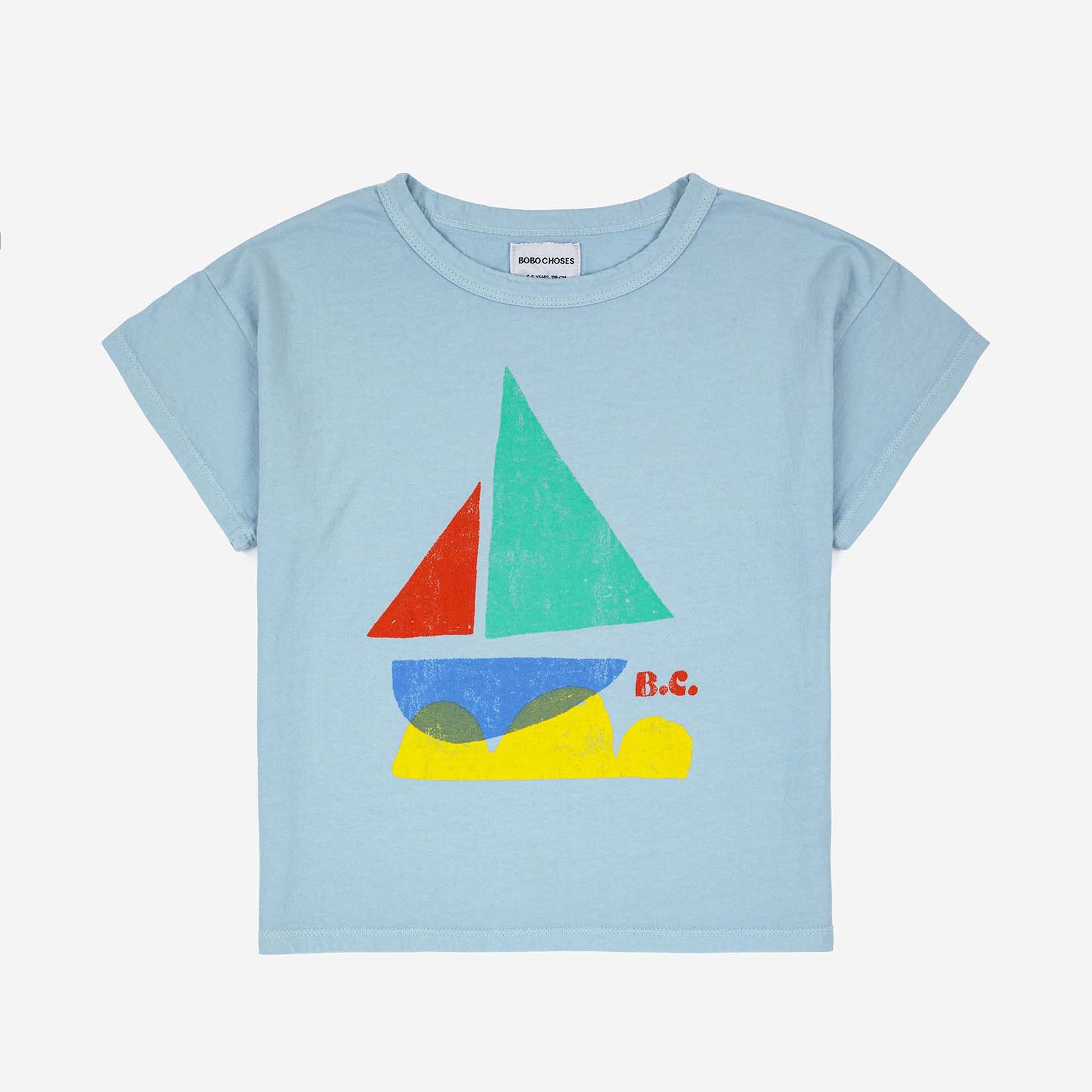 【BOBOCHOSES】Drop2「LIVING IN A SHELL」123AC001 Multicolor Sail Boat T-shirt/kid