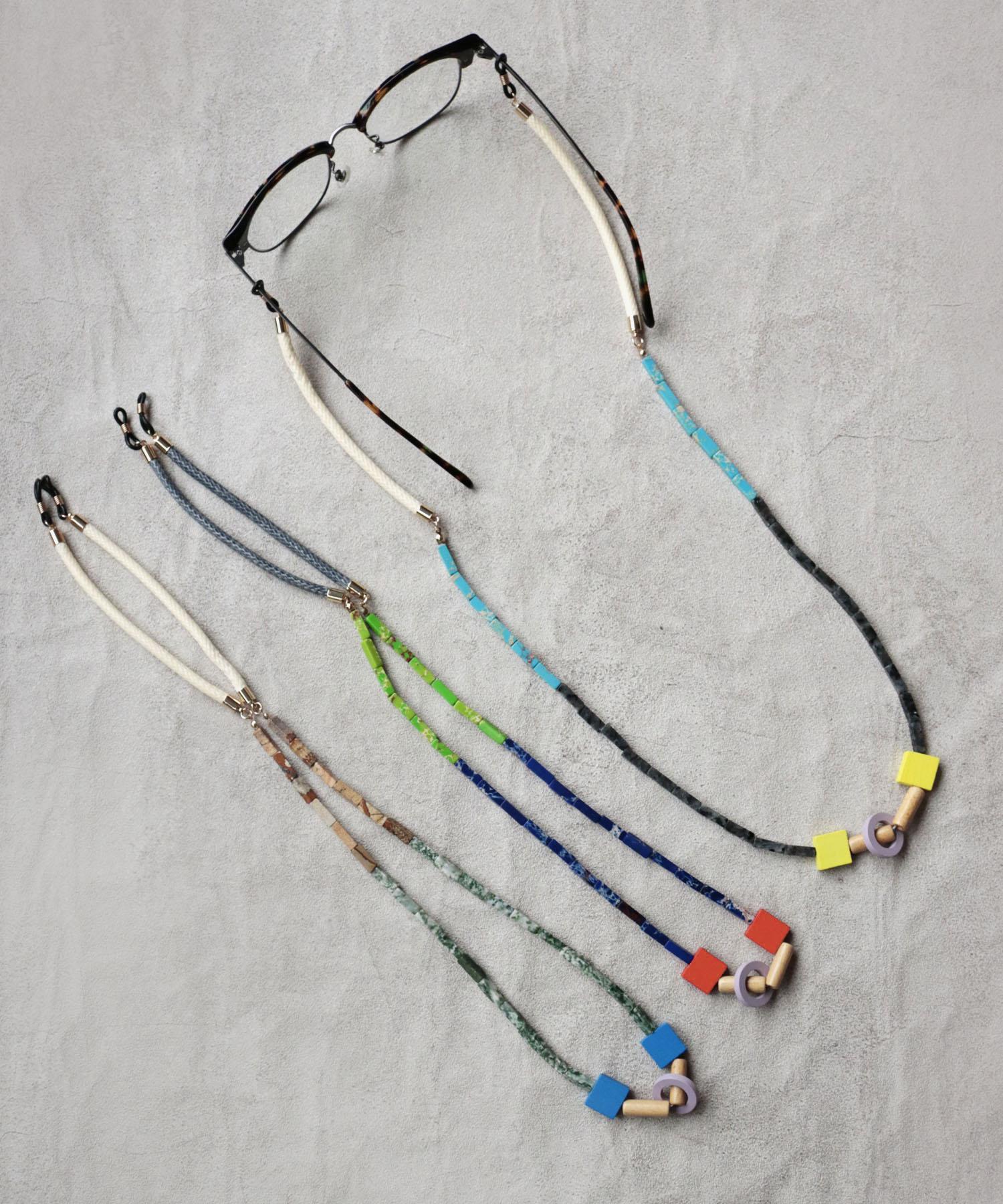 【KIVISDOU】ストーンビーズ グラスコード