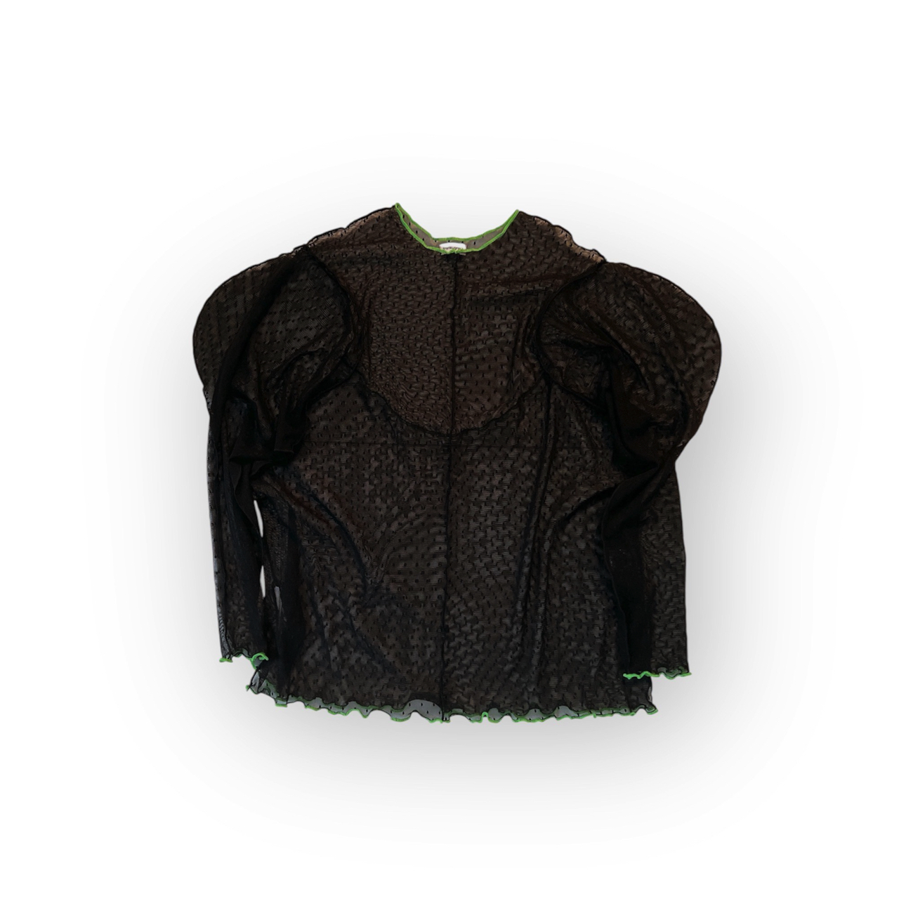 【frankygrow】26SCS-522 DOTS TULLE MELLOW SHEER TOPS/BLACK