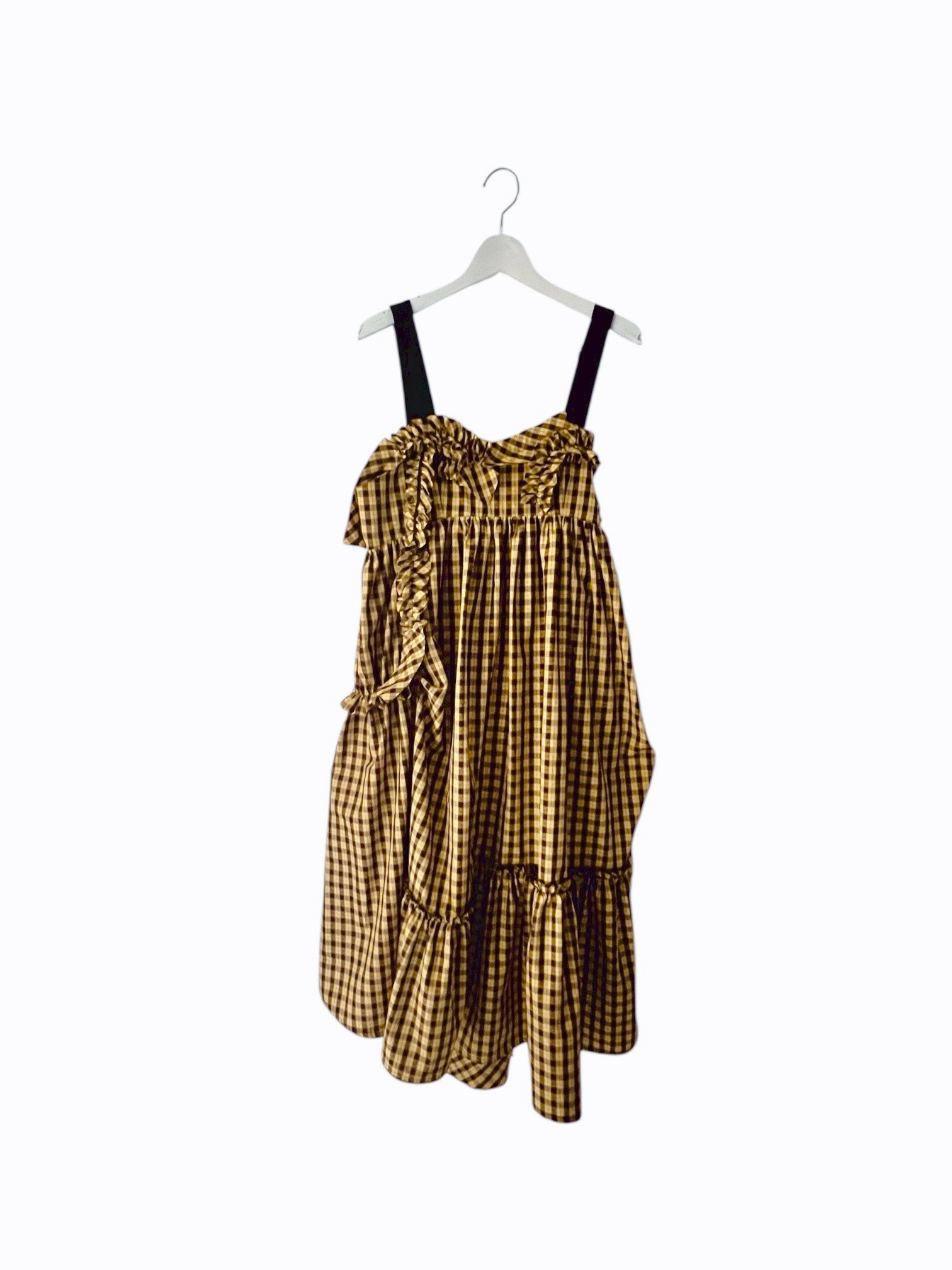 【frankygrow】26SOP-277 VARIOUS FRILL DRESS/YELLOW PLAID