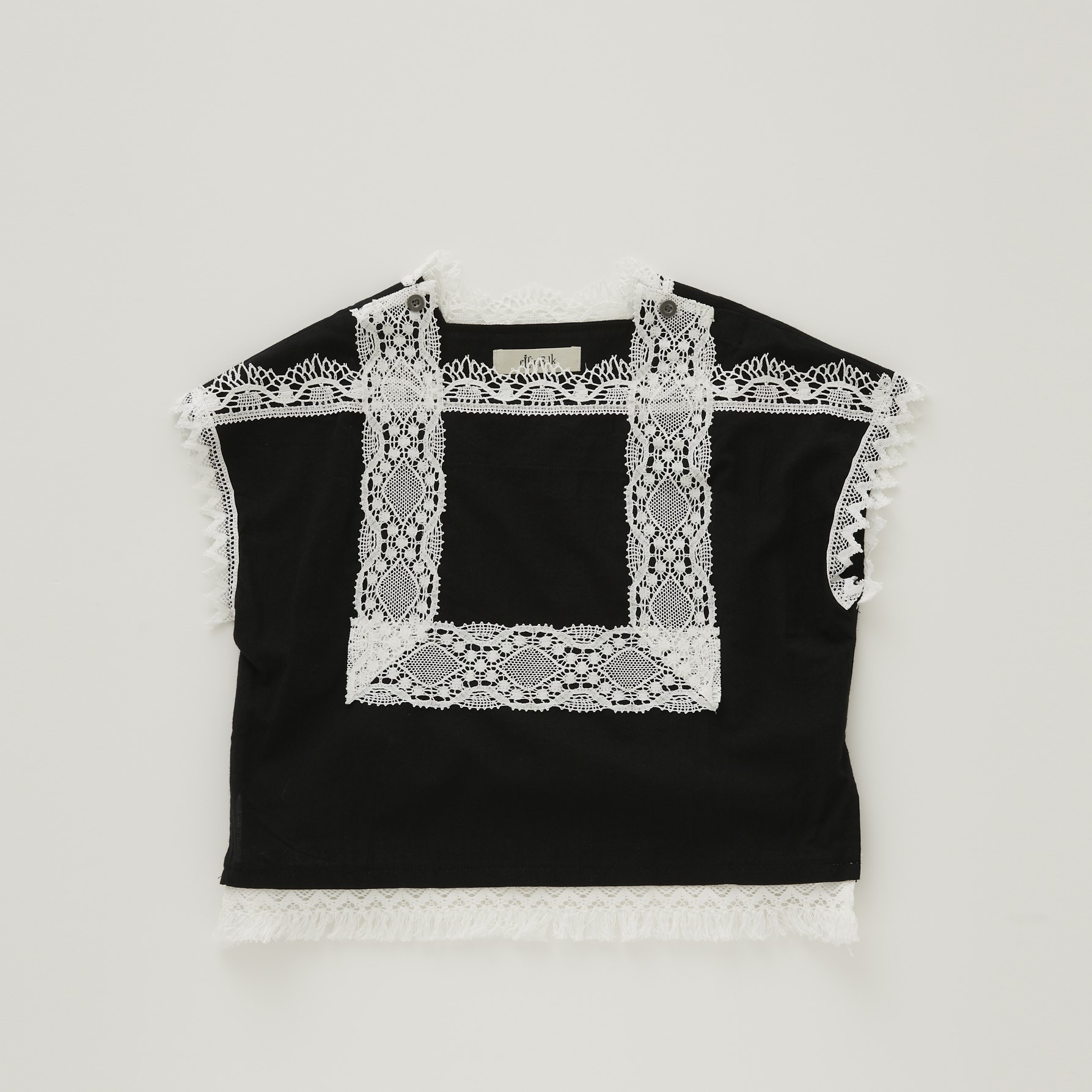 【eLfinFolk】elf-241F47/F48 Cotton lawn Lace Tops/black