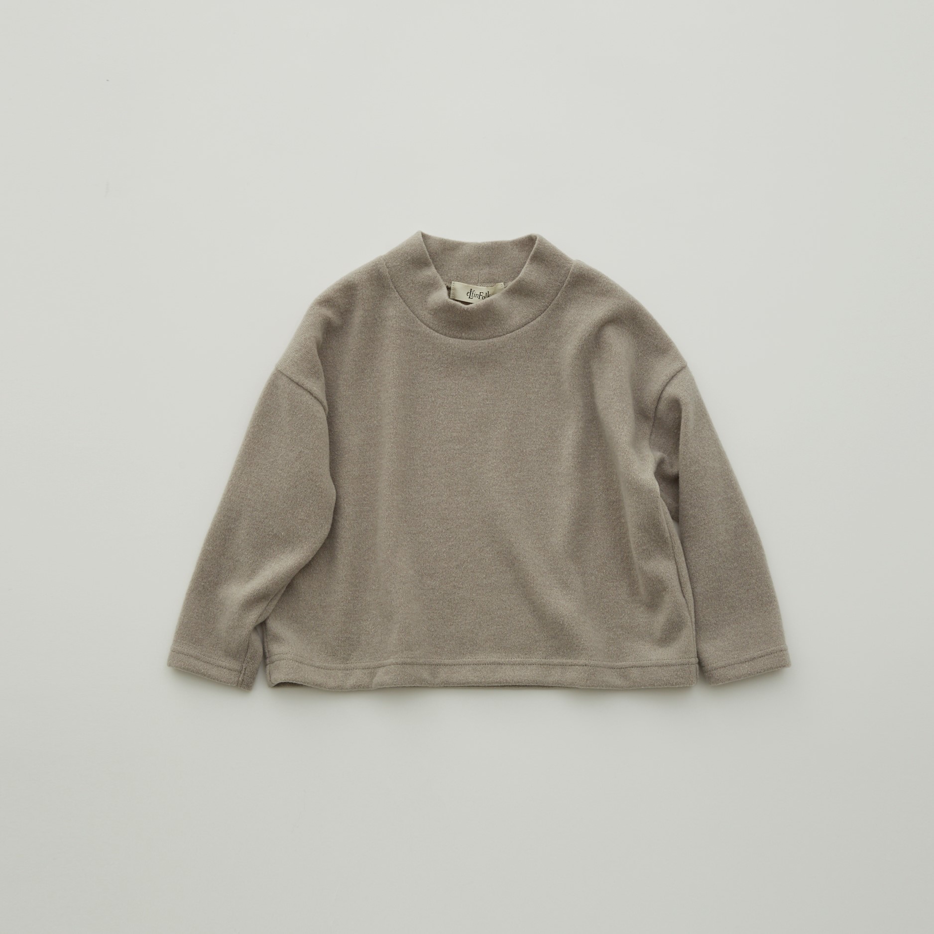 【eLfinFolk】elf-232J44 Fluffy mock neck pullover