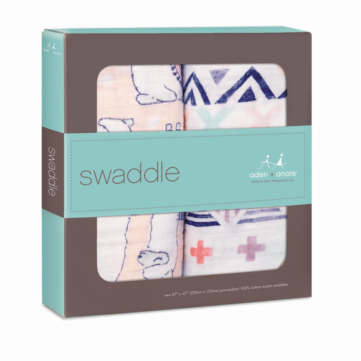 【aden + anais】ガーゼおくるみclassic swaddles 2pack/ trail blooms/正規品