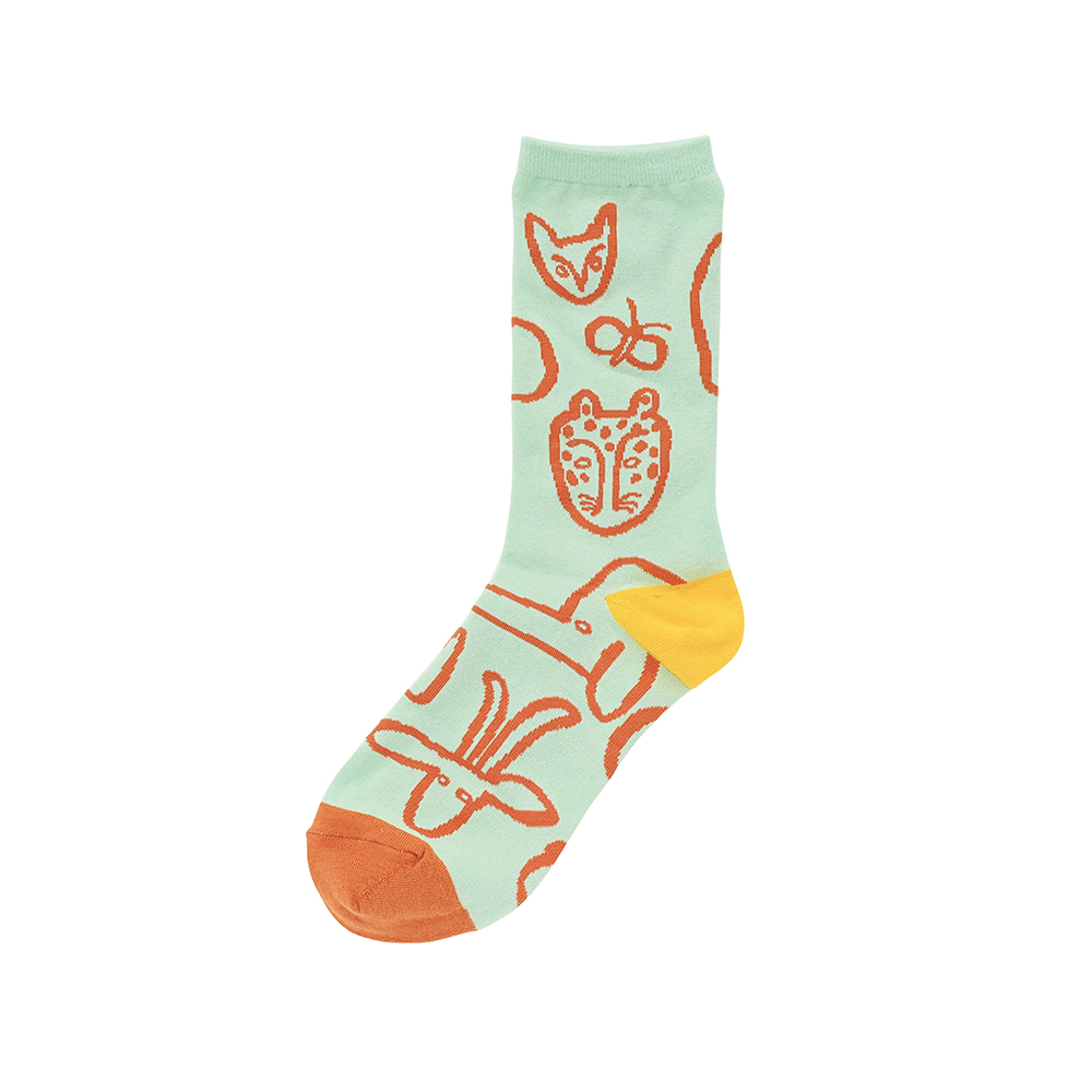 【Goma】socks Animal Fun Light Green