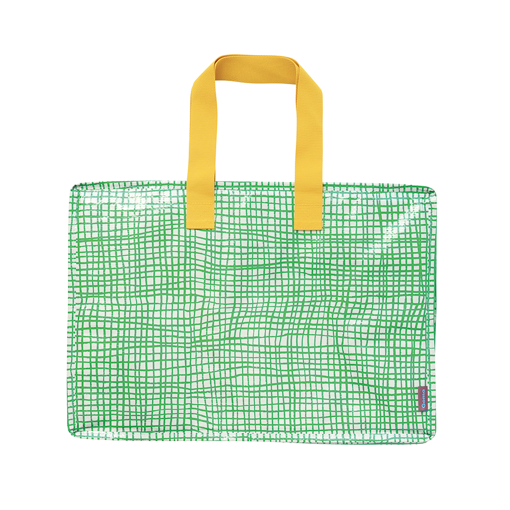 【Goma】Keep cool bag L Narrow check