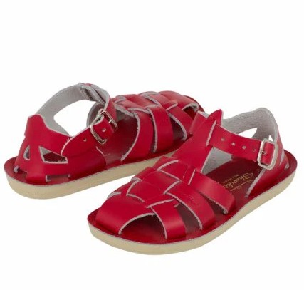 【Salt Water Sandals】4404Sun San Sharks(ベルクロ)/Red赤/13cm～19cm
