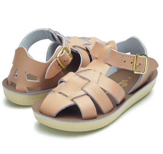 【Salt Water Sandals】Sun San Sharks(ベルクロ)/Latteラテ/13cm～19cm
