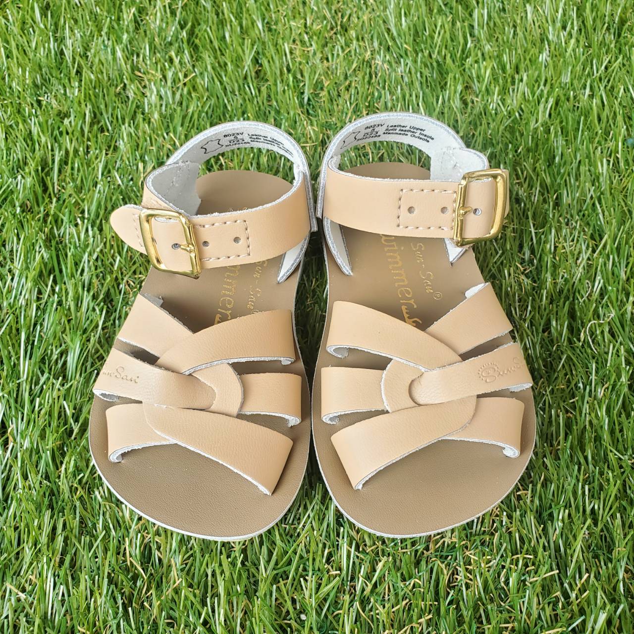 【Salt Water Sandals(ソルトウォーターサンダル)】Sun San swimmer(ベルクロ)/Latte/13cm～22cm