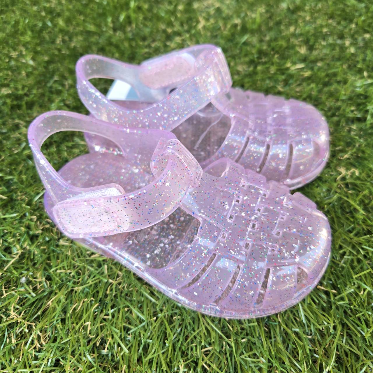 【igor】サンダル・S10329 CLASICA CRISTAL/385 TR.ROSA MULTI GLITTER