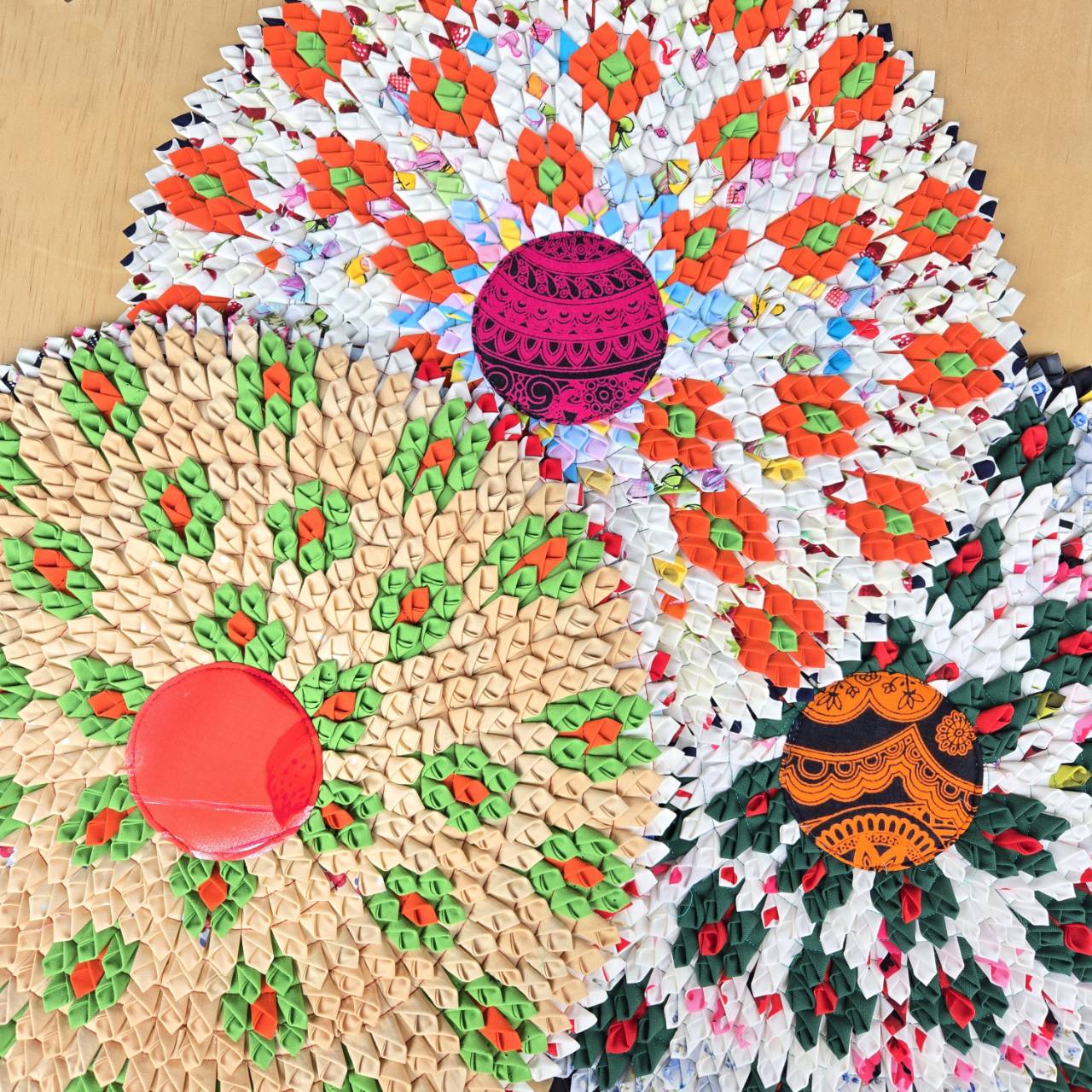 【yao】Recycle mat Circle-M Mini Flower