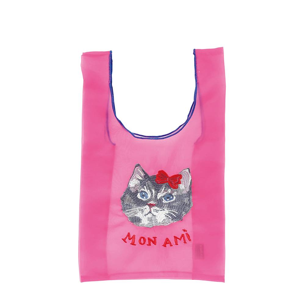 【Nathalie Late】Organdy Bag S Gray cat