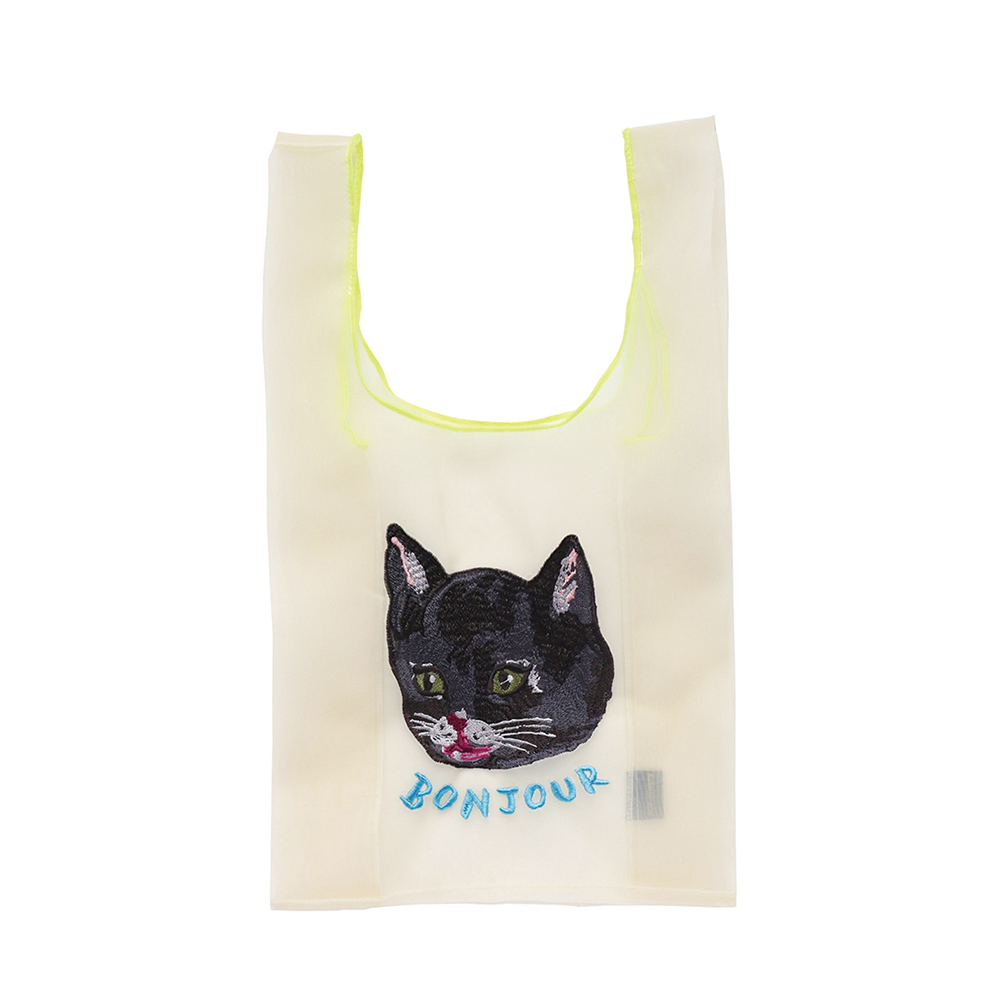 【Nathalie Lete】Nathalie Lete Organdy Bag S Black cat