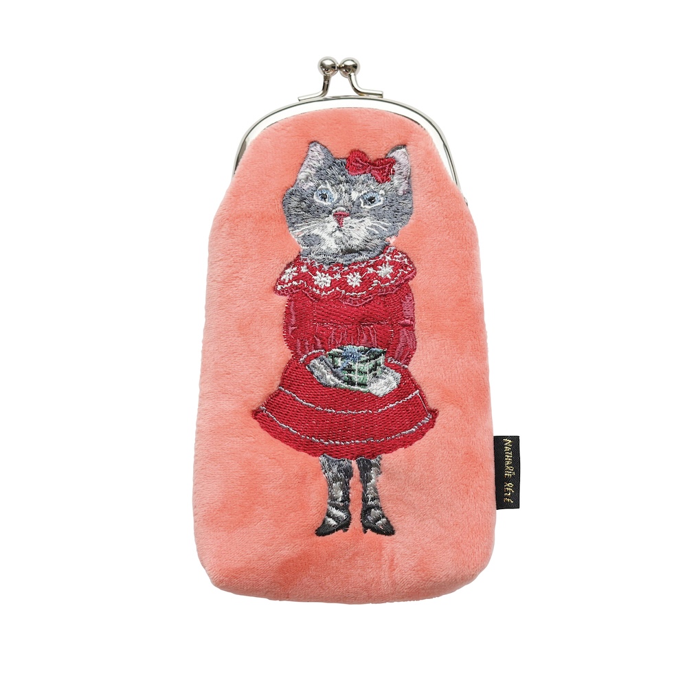 【Nathalie Late】Long Purse Gray cat