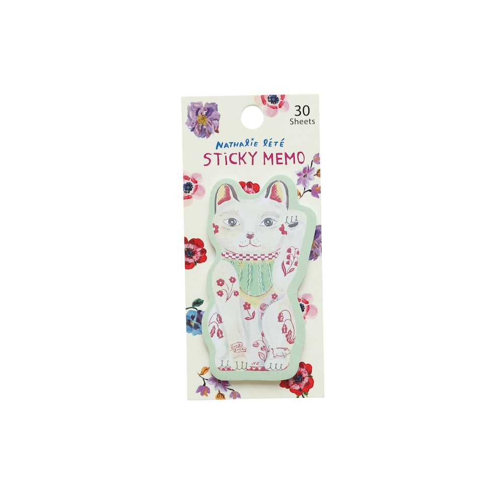 【Nathalie Late】Nathalie Lete Mini Sticky memo Lucky cat